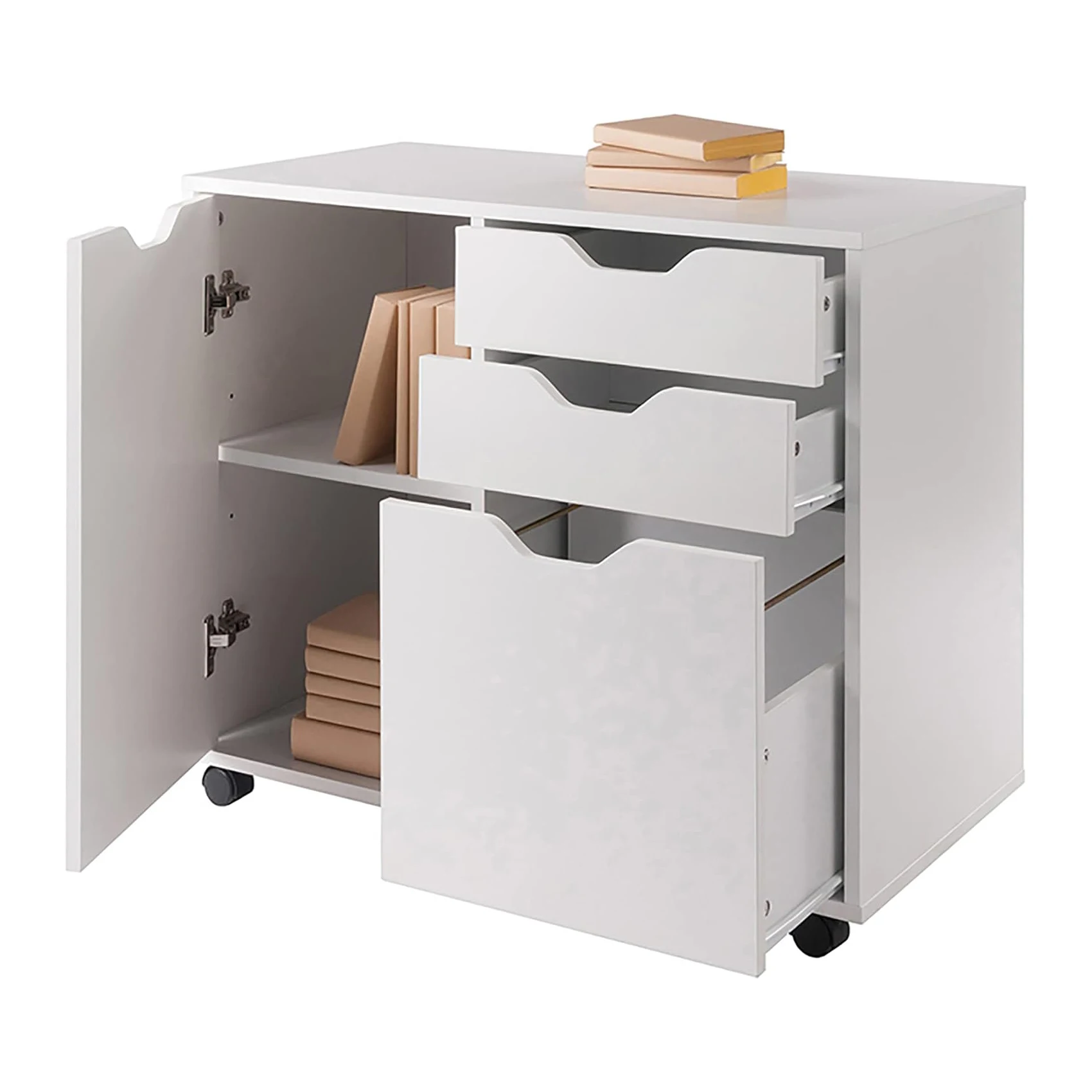 Wholesale Storage Cabinet Wooden Black Towel Organizer White Standing Cabinet Cabinet for Living Room Kitchen with wheels