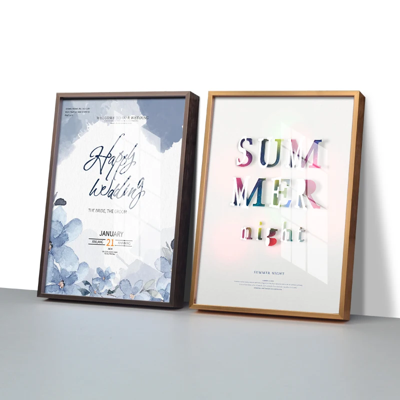 Various sizes A0/a1/a2/a3/a4/a5/b1/b2 wall mounted picture frames black aluminium poster frame