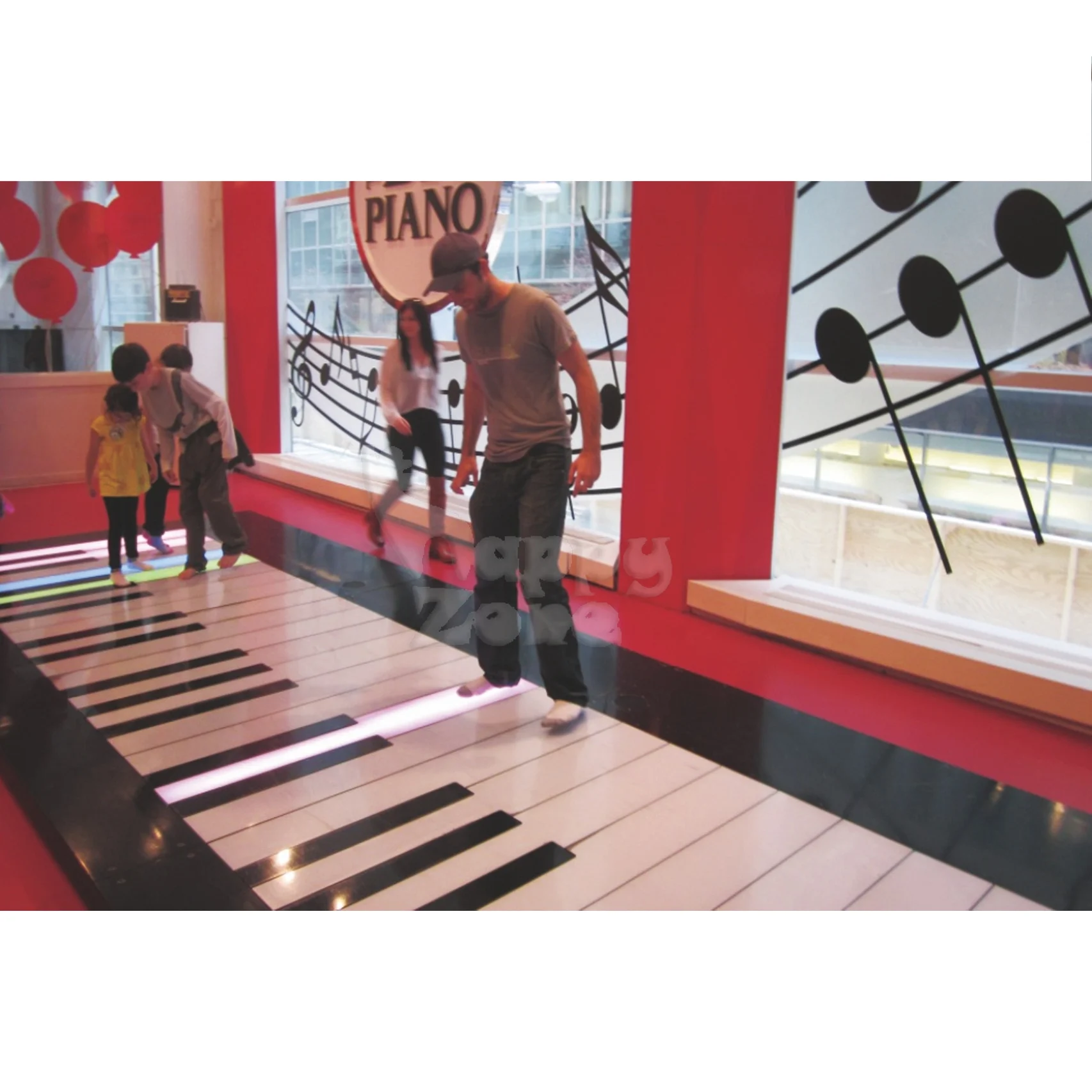 Hot Sales Playground Indoor LED Piano Interactive Dance Floor Musical Noted Floor Kids Interactive Decoration For Amusement Park