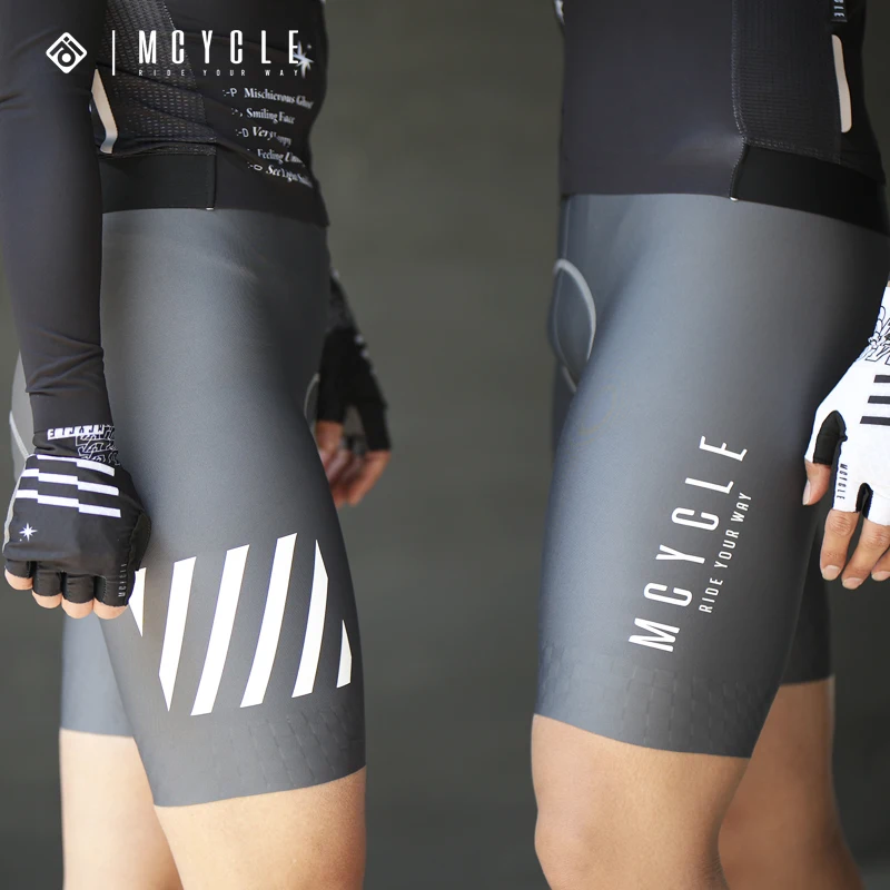 Mcycle Customizable Bike Bib Shorts & Tights Unisex  Breathable Padded Cycling Short Reflective Seamless Bicycle Bib Short