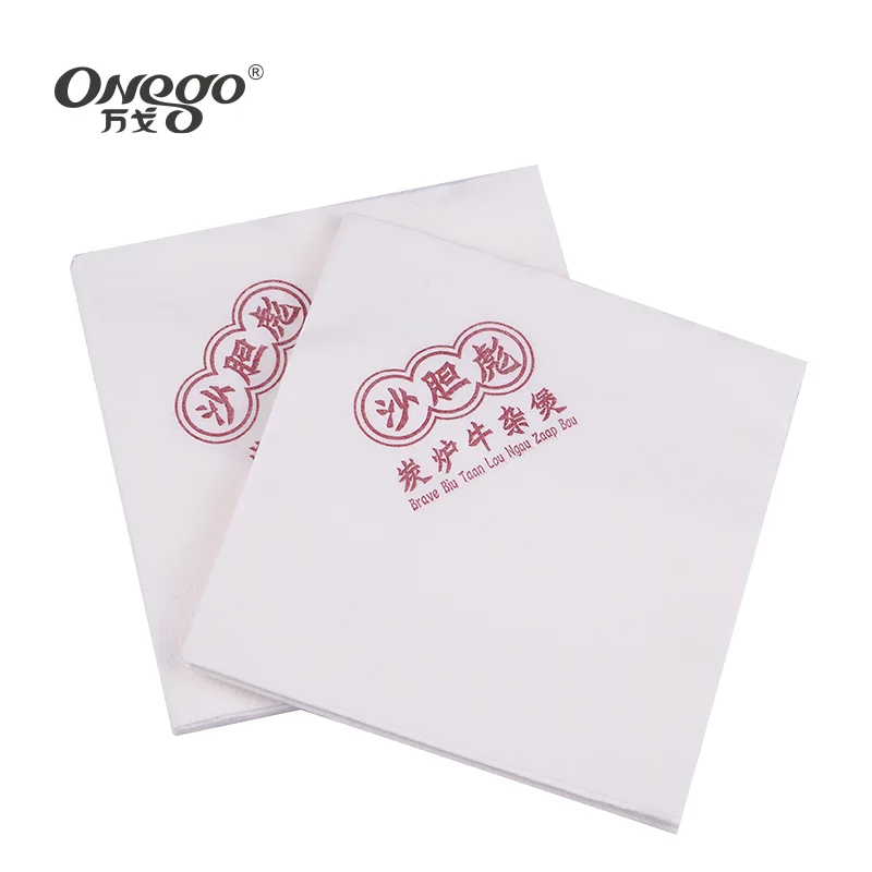 pure wood pulp elegant personalized logo custom paper napkin tissue