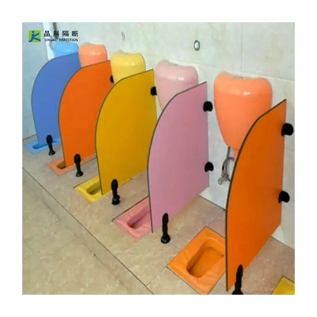 Child Custom Made Restroom Toilet Cubiles in Phenolic Solid Core  stainless steel ceiling hung toilet partitions hpl panel