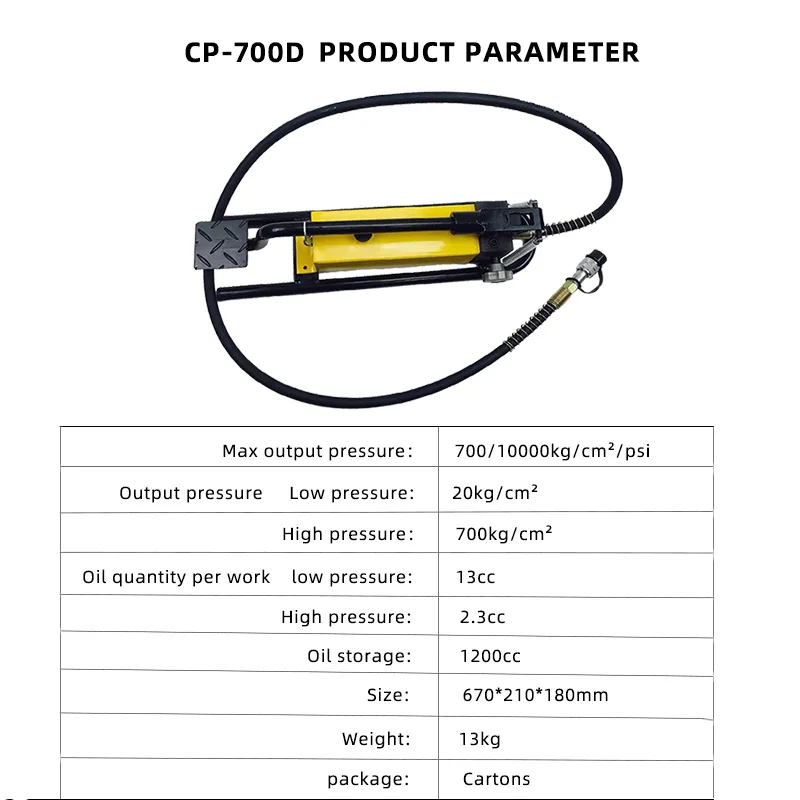 Прямые поставки от производителя CP-700D Ручной Гидравлический Насос Ножной гидравлический ручной