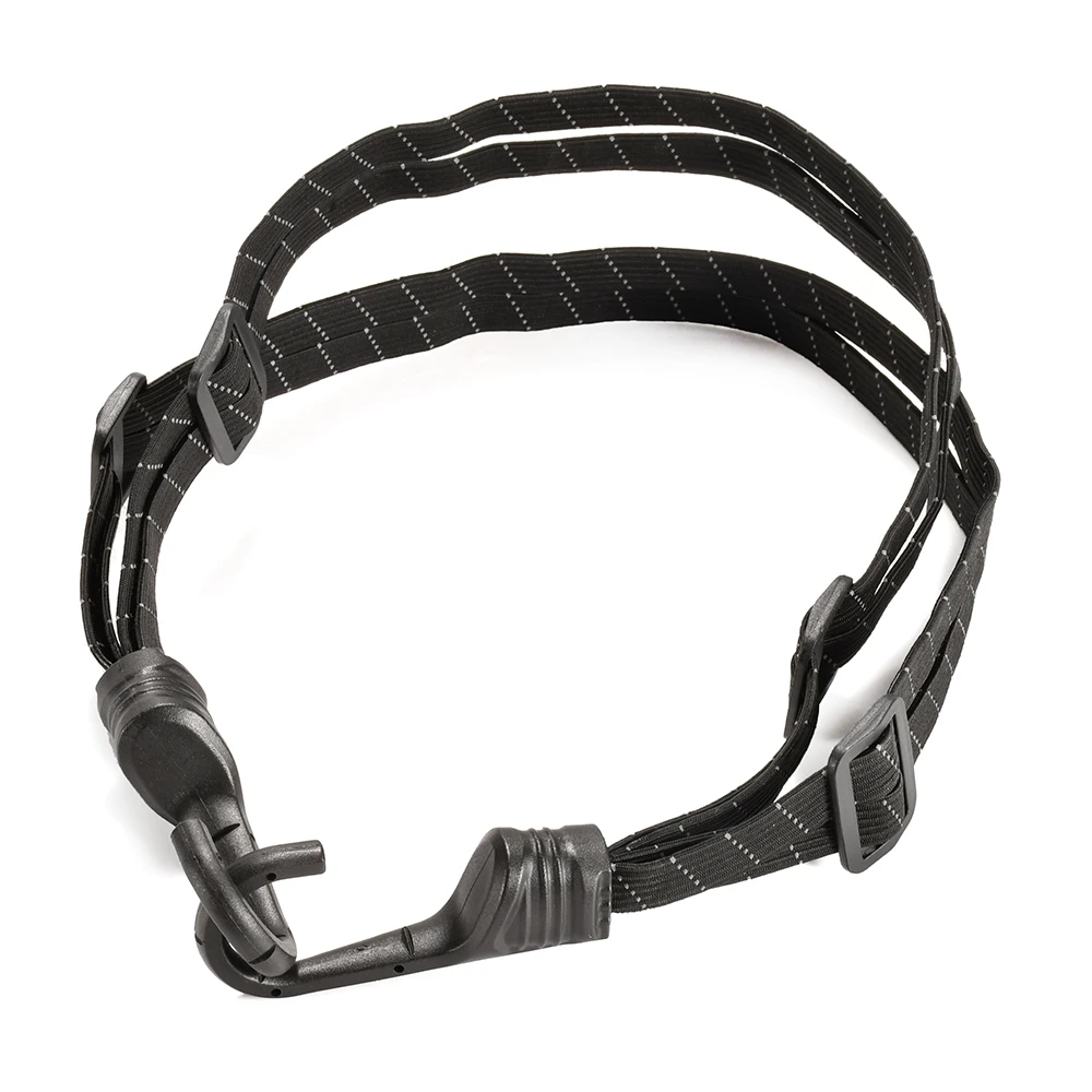 New Listing 60cm Adjustable Bungee Cords Elastic Rubber Flat Bungee Cords with Hooks for Motorcycle Helmet
