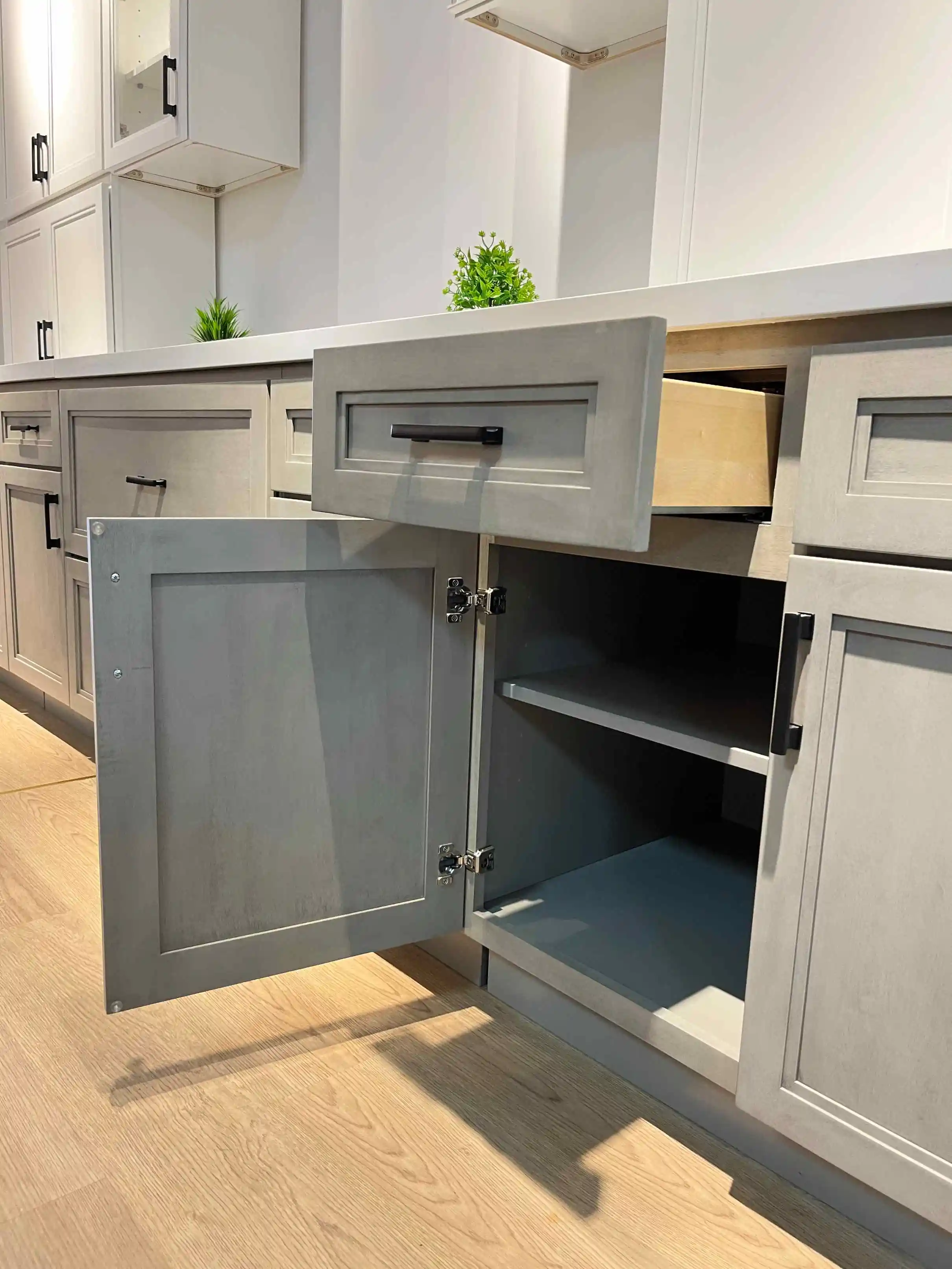 LIEN HOP Modern Design Ready To Assemble Wooden Cabinet Modular Kitchen Furniture Oak Base Kitchen Cabinet