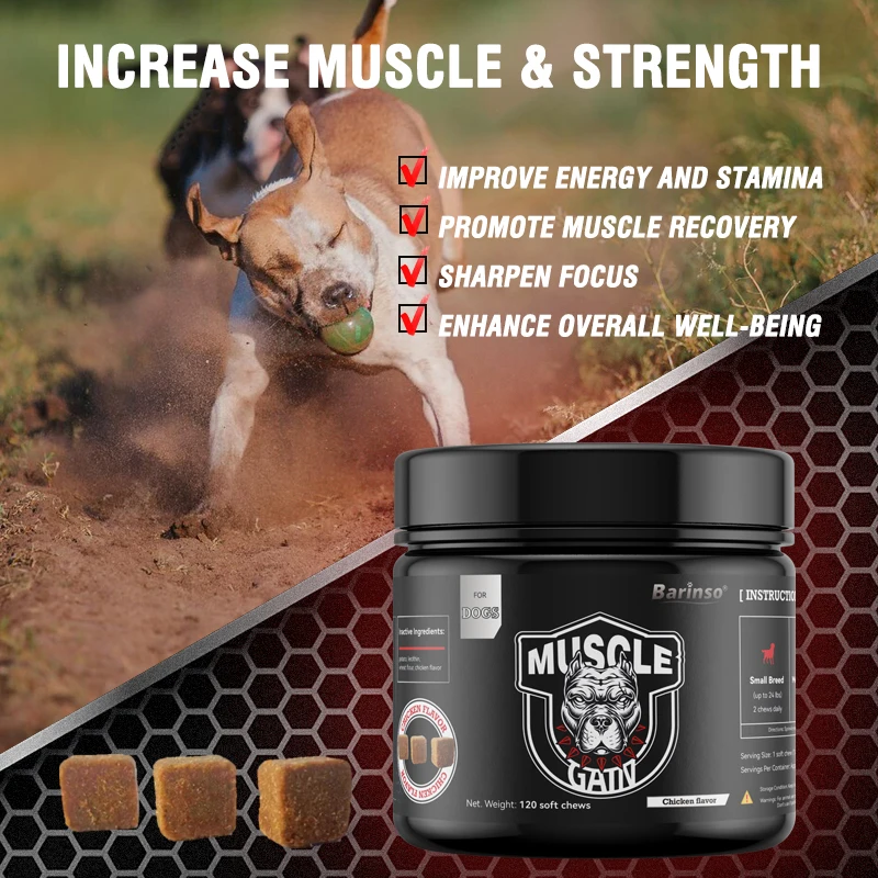 OEM ODM Dog Muscle Builder Bully Max All in One High Protein Muscle Gainer Dog Training Supplement