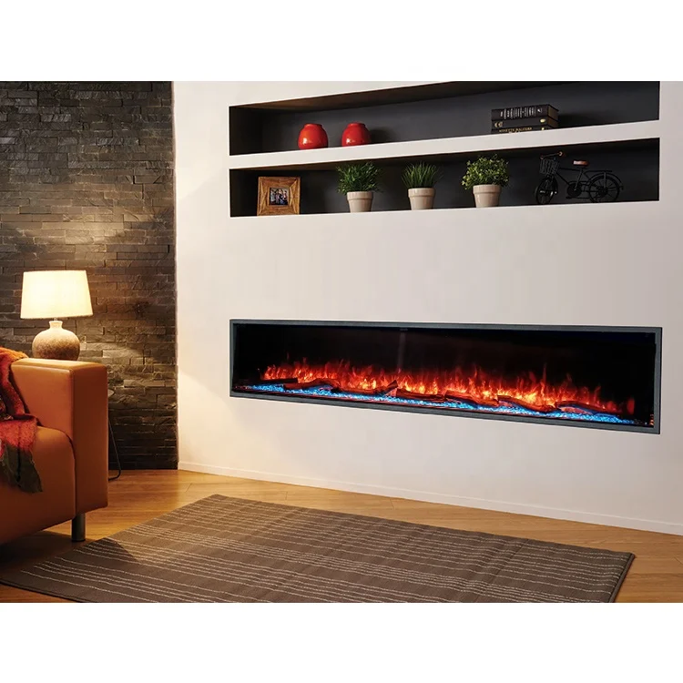 Modern Media Wall Electric Fireplace Heater Artificial Fireplaces Insert Electric Fireplaces 72 inch