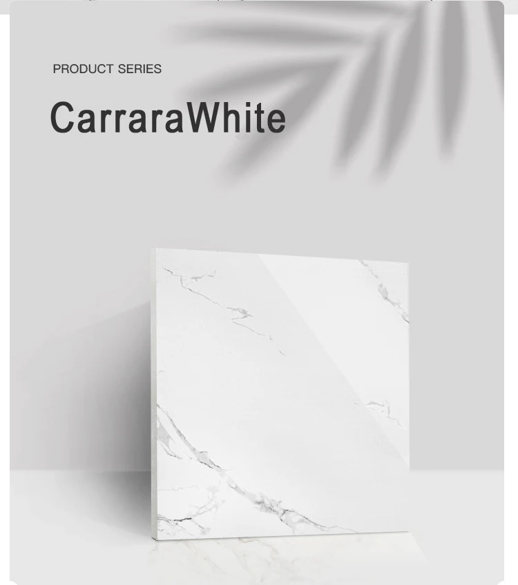 White carrara marble look porcelain tiles 800x800mm