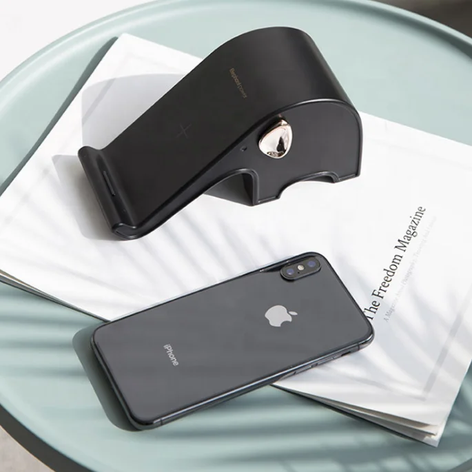 
Most Popular Elephant Fast Wireless Charger Mobile Phone Holder Charger With Micro Port 