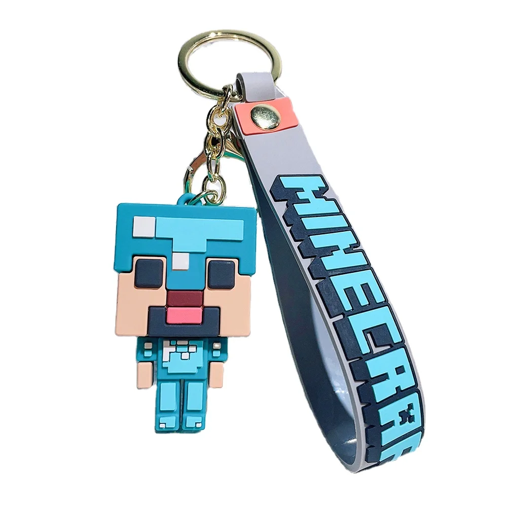 Wholesale Minecrafts PVC Keychain Toy Doll MC Action Figures Factory Direct Sale OEM Pendant