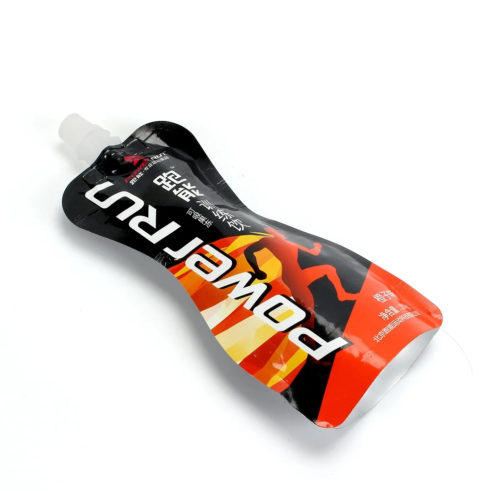 Customized Printing Moisture Proof Energy Drink Yogurt Plastic Packaging Bag Suction Standup Pouch Spout Bag for Beverage