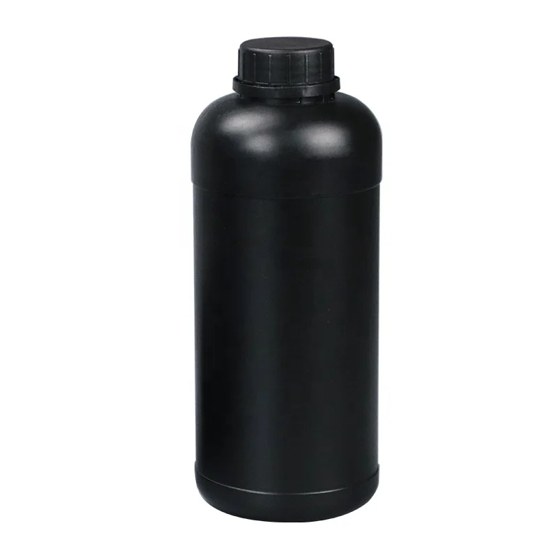 1000g 1000ML black HDPE round plastic bottle
