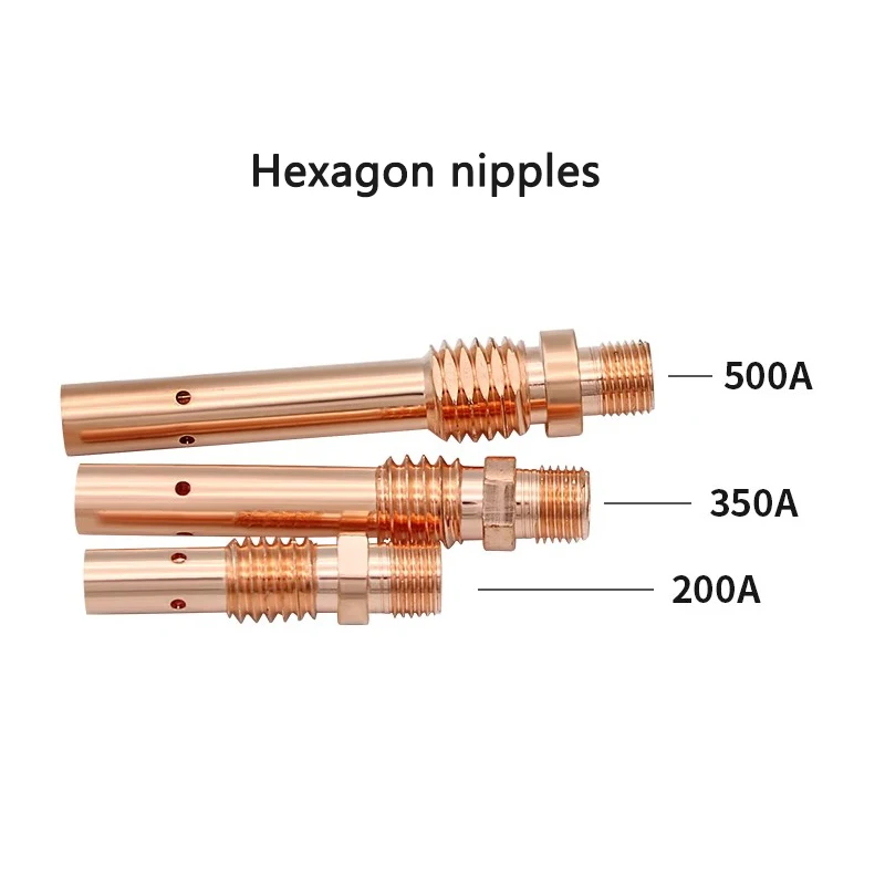 MIG welding gun accessories gas shielded welding connecting rod Pana front connector brass 350/500A contact tip
