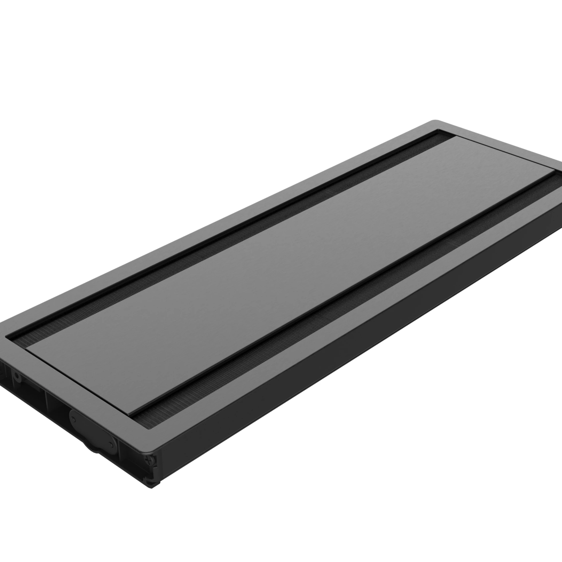 Conference Office Furniture meeting desk cable grommet, Stainless Aluminum Soft Closing Cable Cover