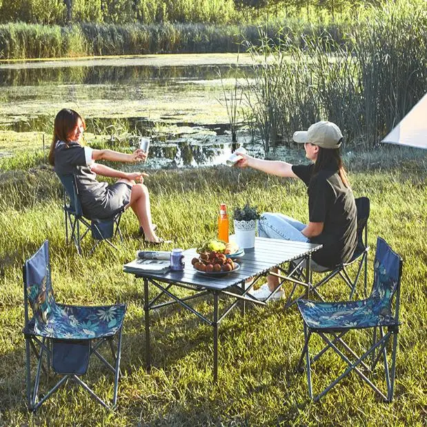 summer beach chair family  camping desk set relax outdoor fishing chair free combination logo customization supported