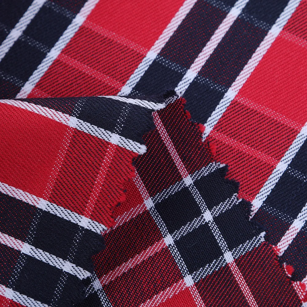 
2020 newest wholesale fabric cotton checked shirting for all year 