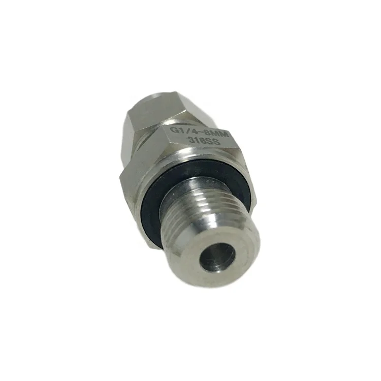 Stainless Steel 316 Male Thread Straight Tube Fitting with VCO O-Ring Face Seal