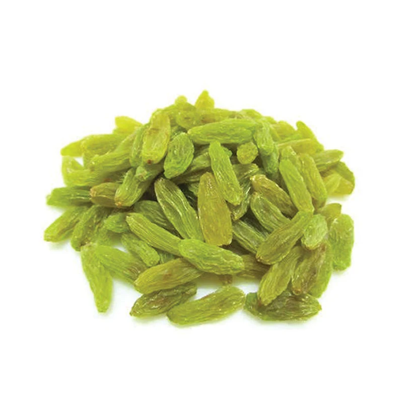 Double Washed Hot Sale Bulk Packing clean Healthy Snacks Dried Grapes Green Long Raisins (K) From Afghanistan
