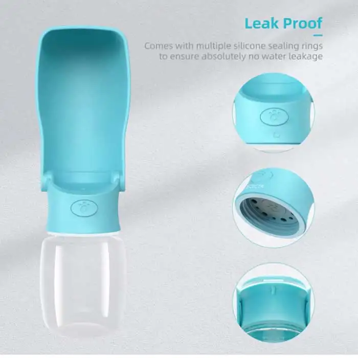 Food Grade Free Leak Proof Portable Pet Dog Water Bottle Cat Travel Cup Dispenser for Pets Outdoor Walking With Food Container