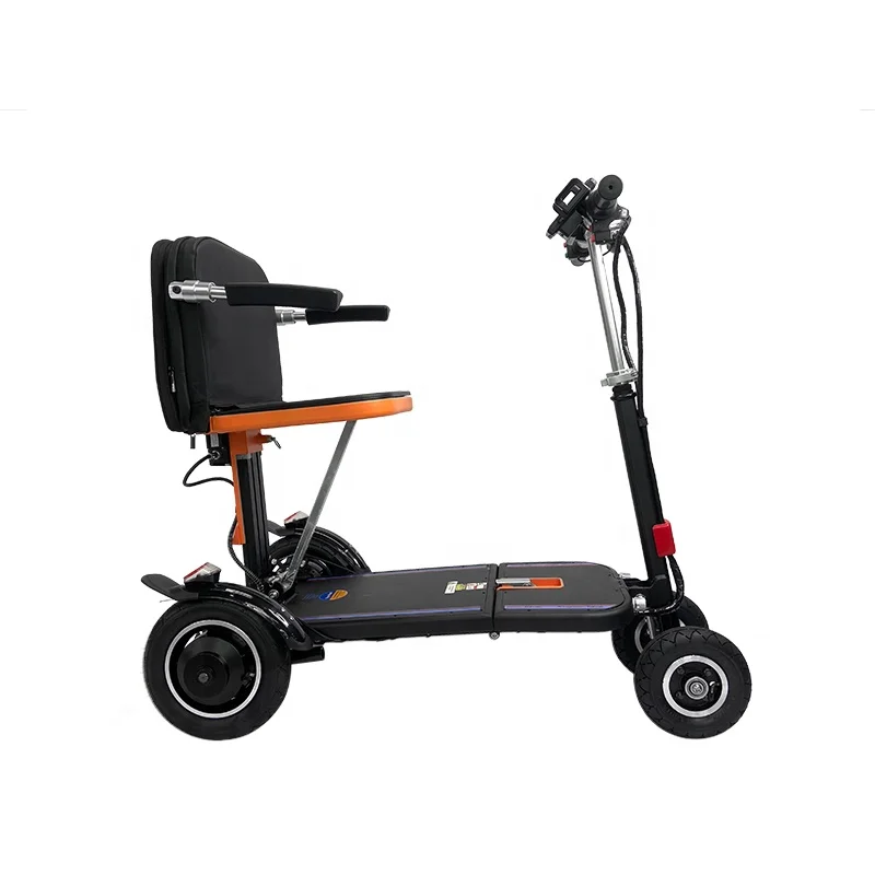 Travel Handicapped Mobility 3 Wheels 4 tires Folding Motorcycle Power Electric Scooter for Adult