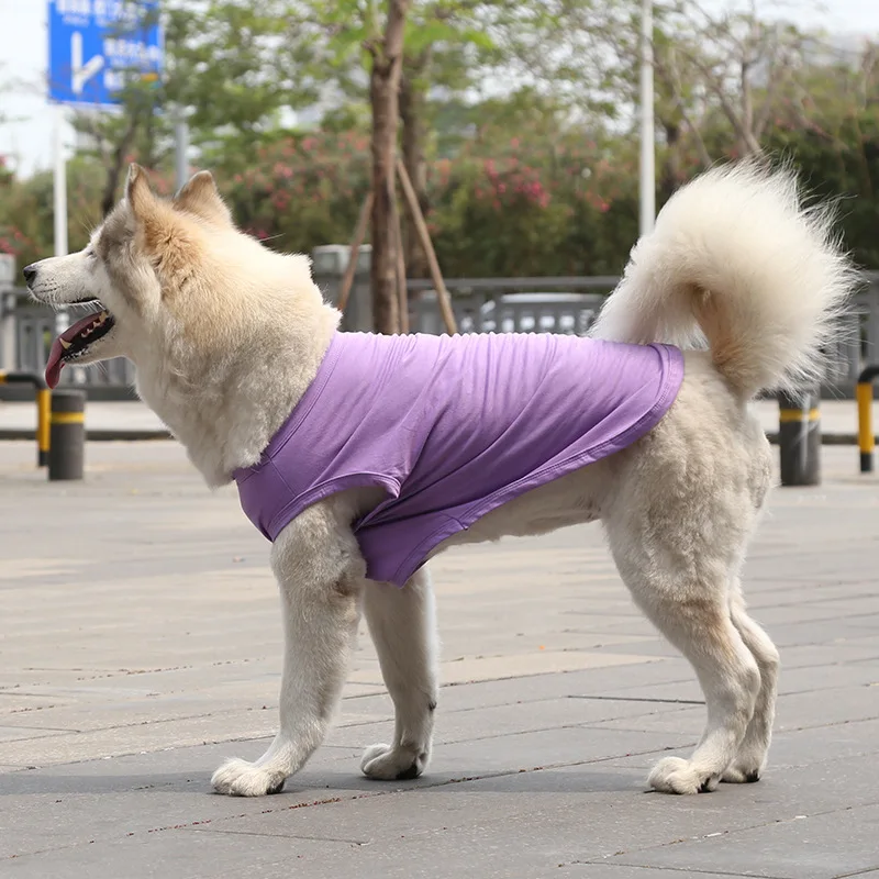 Hot Selling Wholesale Cheap Cotton Large Big Pet Blank dog Apparel Basic Dog Plain Shirt for Dogs