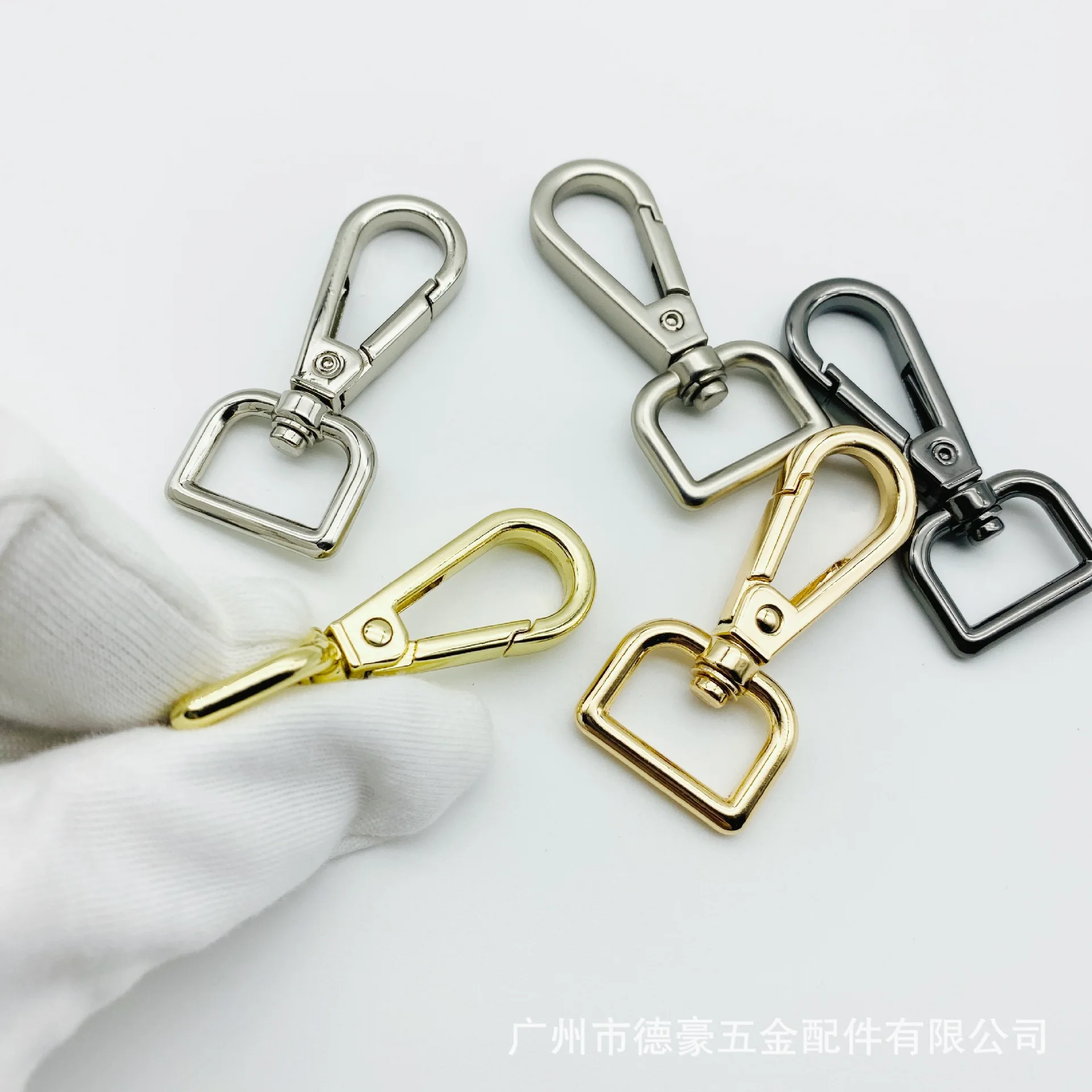 16MM Alloy Bag Accessories Key Chain 10 Color Swivel Lobster Clasp Snap Hook Ring Bag Buckles Hooks Hardware Snap Hook