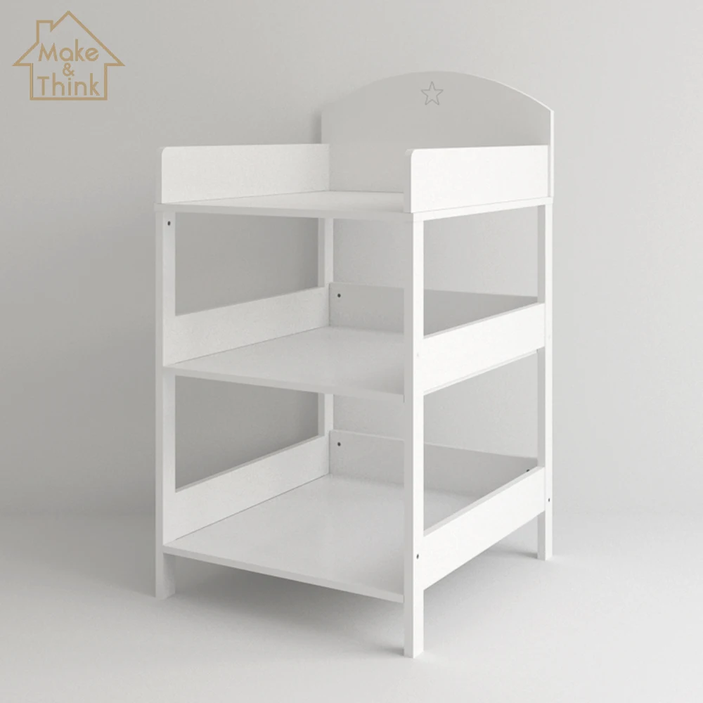 
Solid wood baby kids furniture toilet nappy changing table station 