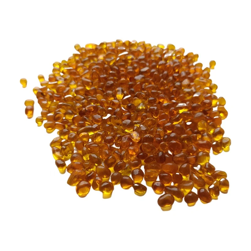 Popular 3-6mm Yellow Pool Glass Beads Marbles Gravel Glass Pebbles