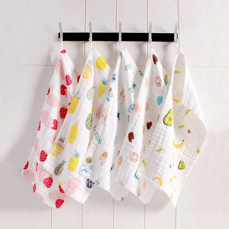 100%Cotton yarn cloth towel 50*25 baby saliva towel