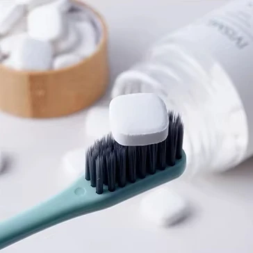 Private Label Teeth Whitening Natural Vegan Charcoal Toothpaste Tablets With Fluoride