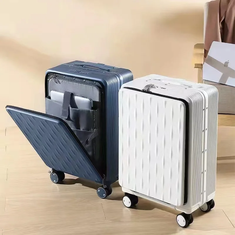 Luggage Manufacturer  luxury luggage set Aluminium Frame minion suitcase Business Airport Metal Trolley Luggage with Tsa Lock
