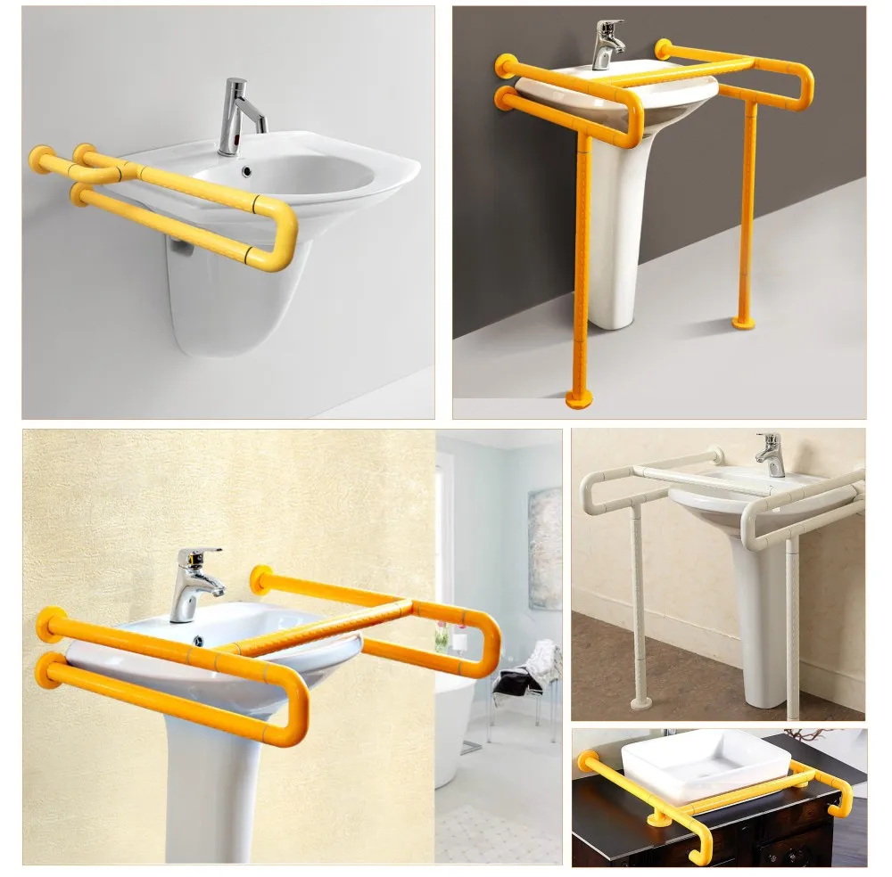 Nylon handrails mounted on urinal buckets Bathroom grab bars for the disabled  Anti-slip and anti-fall Washbasin Grab Bar