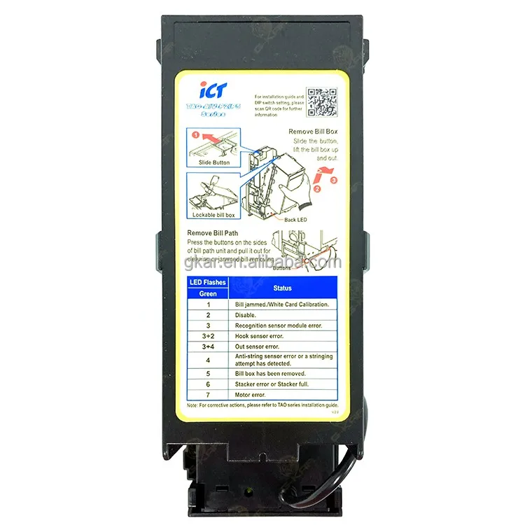 Высокотехнологичный купюроприемник TAO-AV III 12 В переменного тока 5 ICT NISR USB-интерфейс для аркадных навыков