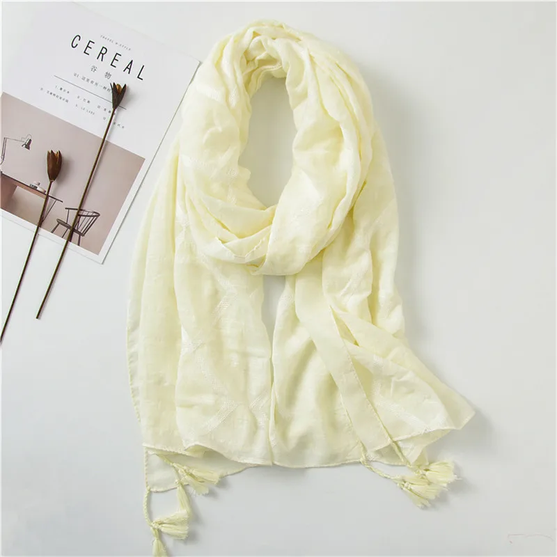 Popular floral printing cotton hijab with beads stitching edges Muslim women scarf soft viscose cotton wraps cotton hijab