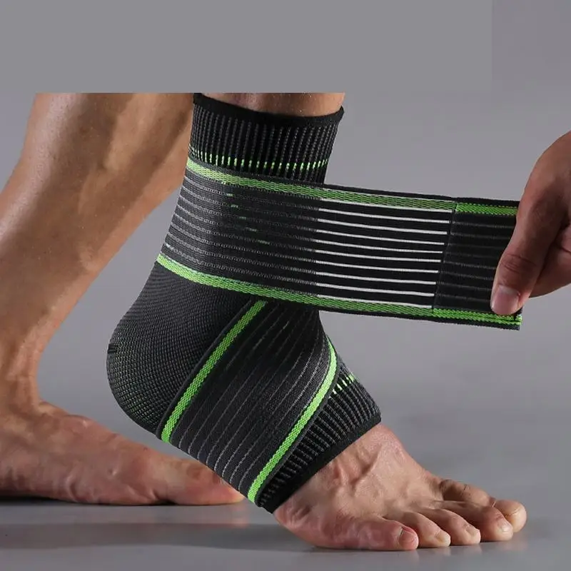 Customized Logo Double Compression Adjustable Unisex Ankle Sleeve Protector For Man and Women