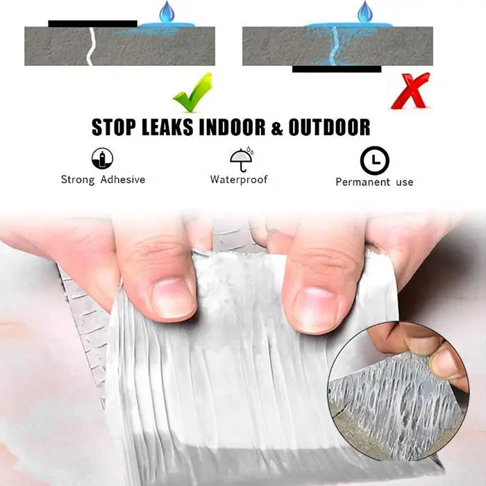 Waterproof Sheet Rolls Aluminum Foil Butyl Tape For Glass room Sun room Mental Roof