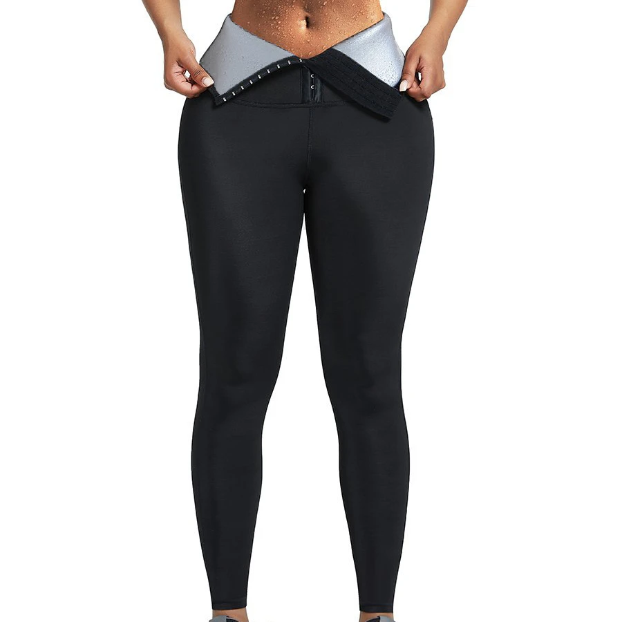 Women Sauna Sweat High Waist Trainer Shaper yoga pants Black Slimming Body Shaper Custom waist Trainer Corset Leggings