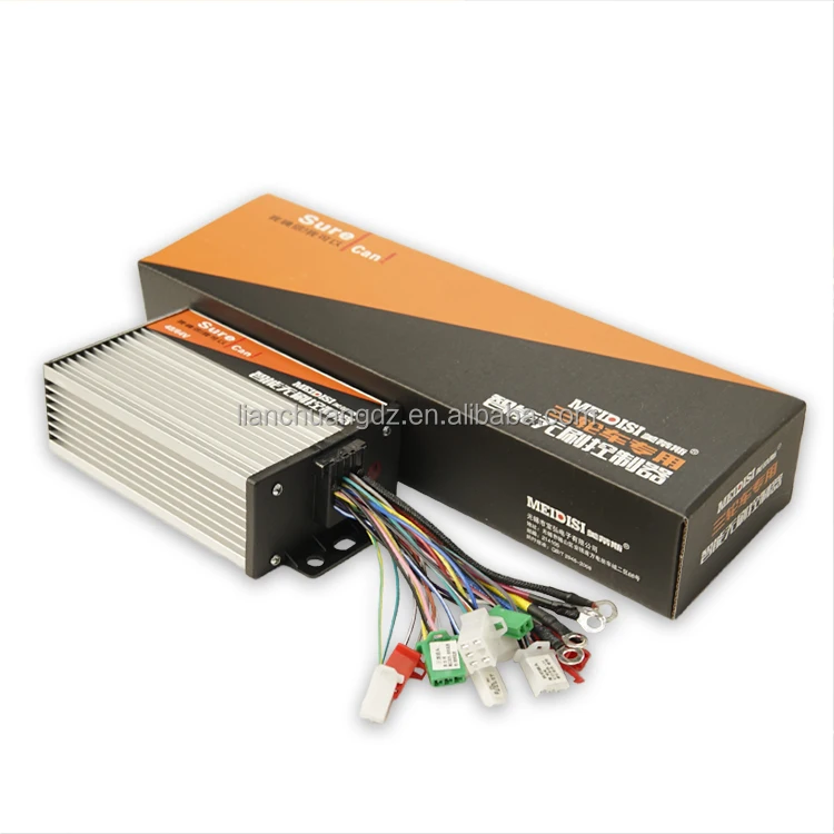 72V 650W AC Servo Motor Controller Kit with Aluminum Throttle 1500W Motor Battery & Brake E-Bike Tricycle Scooter ATV Retrofit