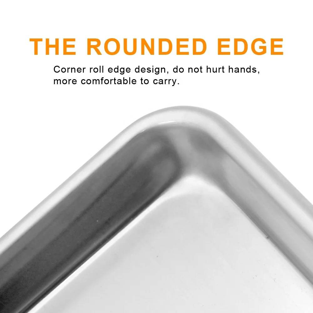 Квадратная форма для выпечки из нержавеющей стали с силиконовым ковриком металлический поднос