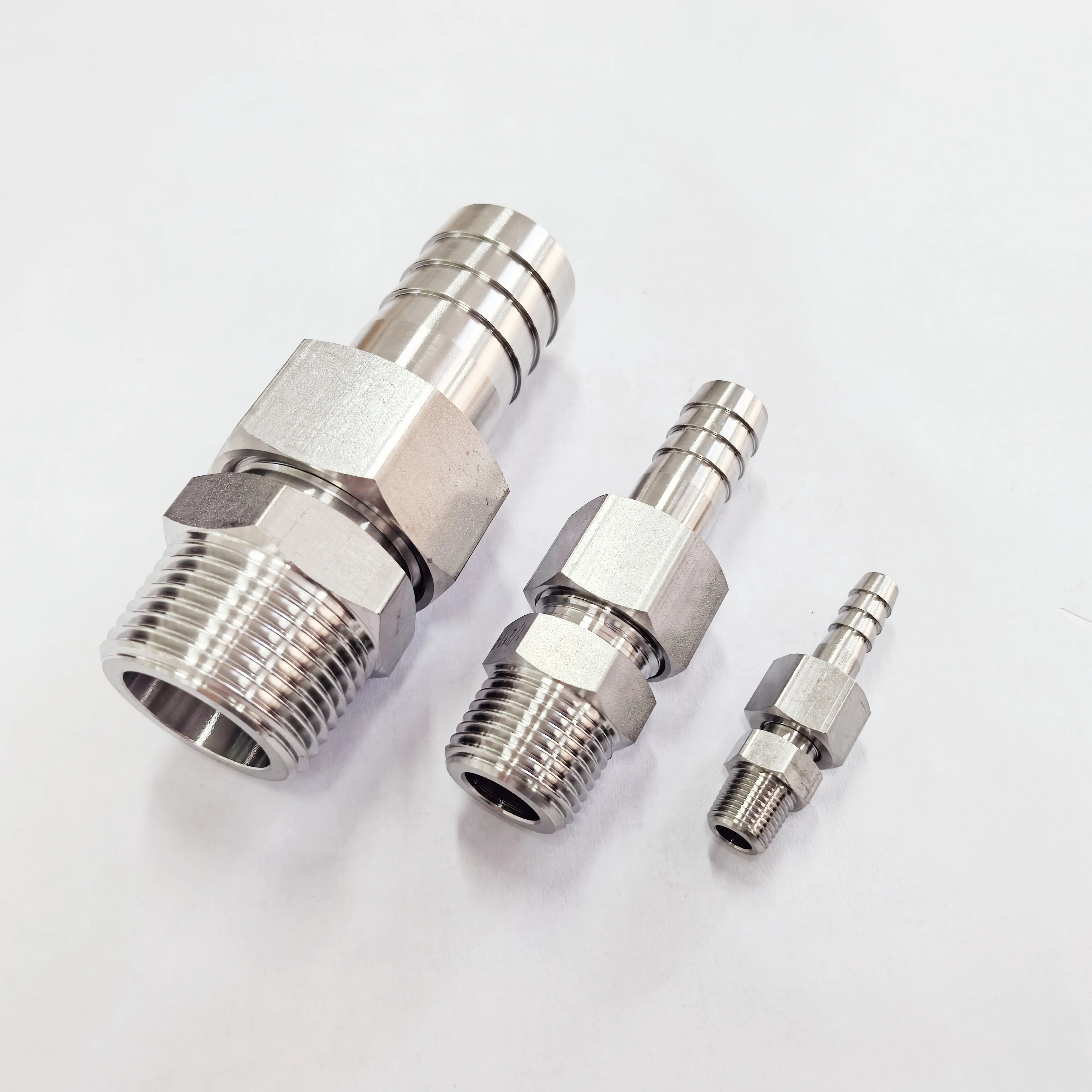 WAKAMATSU Stainless steel 304 SS316L Pagoda Joint Coupling Hex Connector Hose Barb Nozzle Fitting reducer Pipe Union