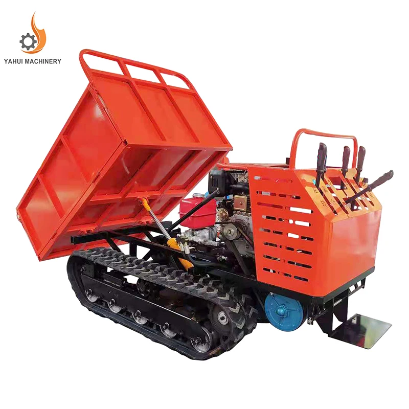 Hydraulic Tracked Amphibious Vehicle, Mini  crawler Dump Truck, Tip Lorry,  diesel dumper, powered tipper