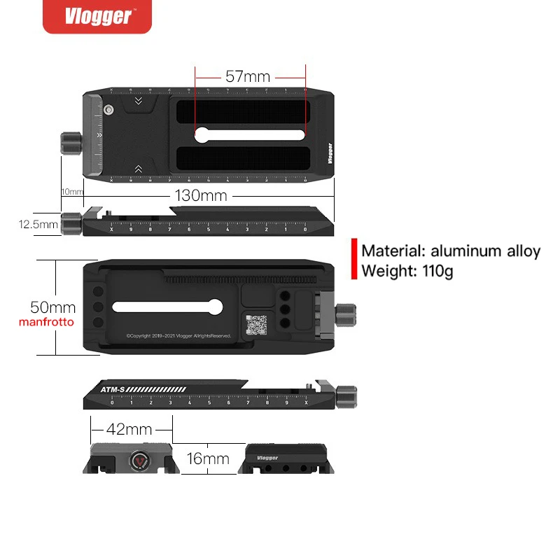 Most Popular Quick Release Plate Atms Dji Rs 2 Dji Rsc 2 Stabilizer Handheld Camera Wbs Manfu Tu To Aka