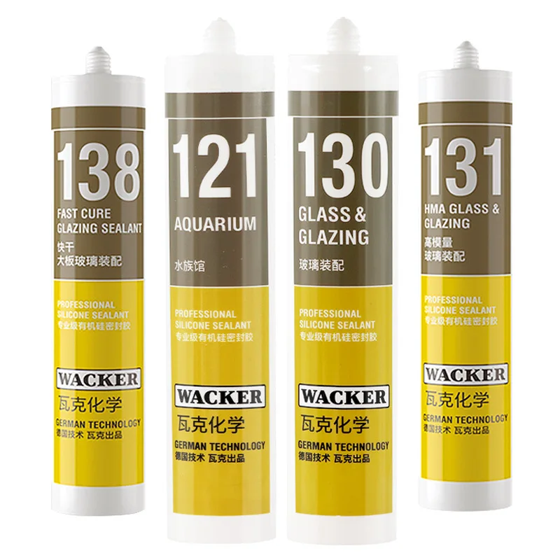 WACKER 121/131/138/130 Transparent black large scale aquarium fish tank glass glue Germany Waterproof and bag mold wholesale