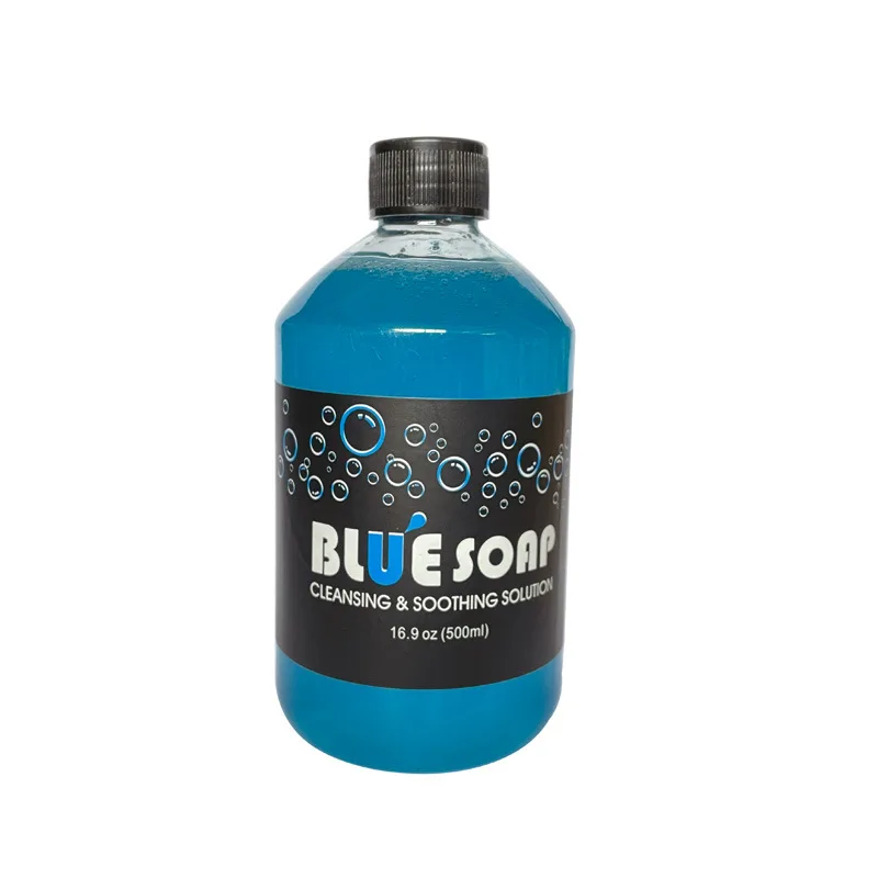 500ml/16.9oz Tattoo Blue Soap For Pigment Clean And Reduce Swelling Pain Moisturizing Tattoo Soap Tattoo Aftercare