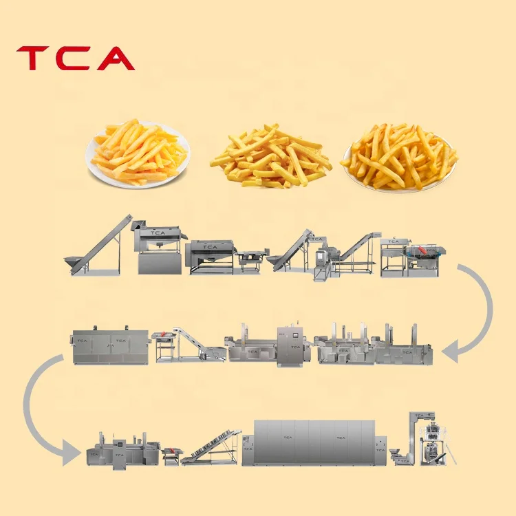 TCA XINDAXIN Food Equipment full automatic french fries production and packaging machine