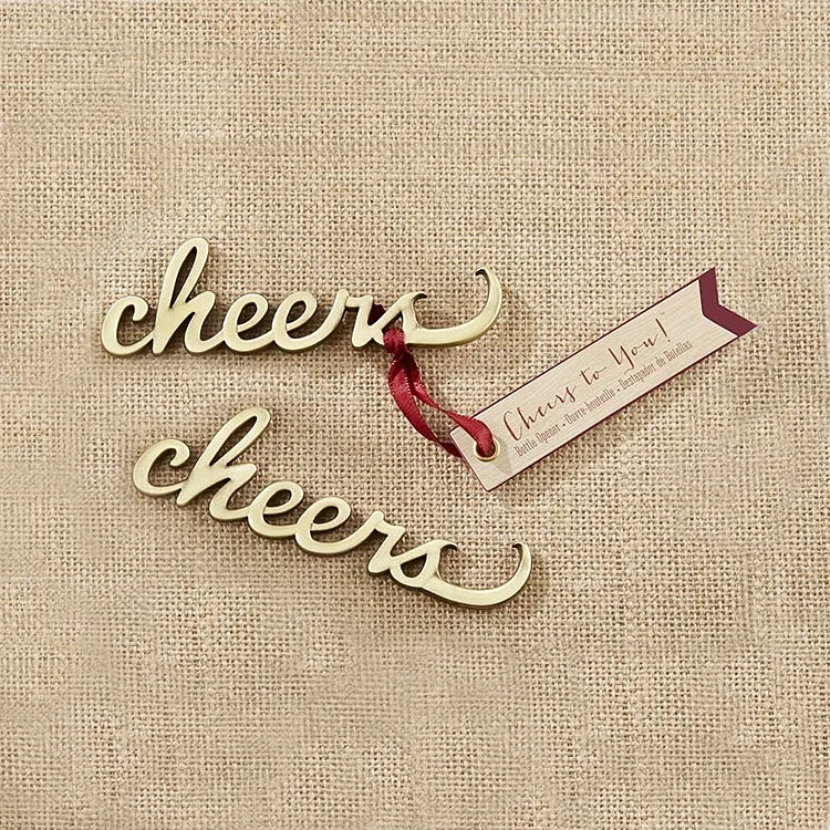 Cheers Antique Gold Bottle Opener