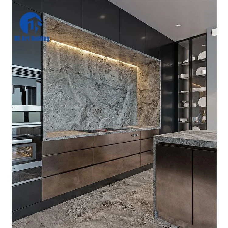 DS Italian furniture Smart kitchen cabinets marble aluminum cupboards islands cabinetry modular home modern designs