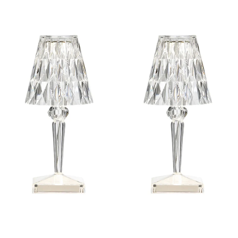 Rechargeable crystal lamp USB led dimmable table lamp wireless atmosphere night light