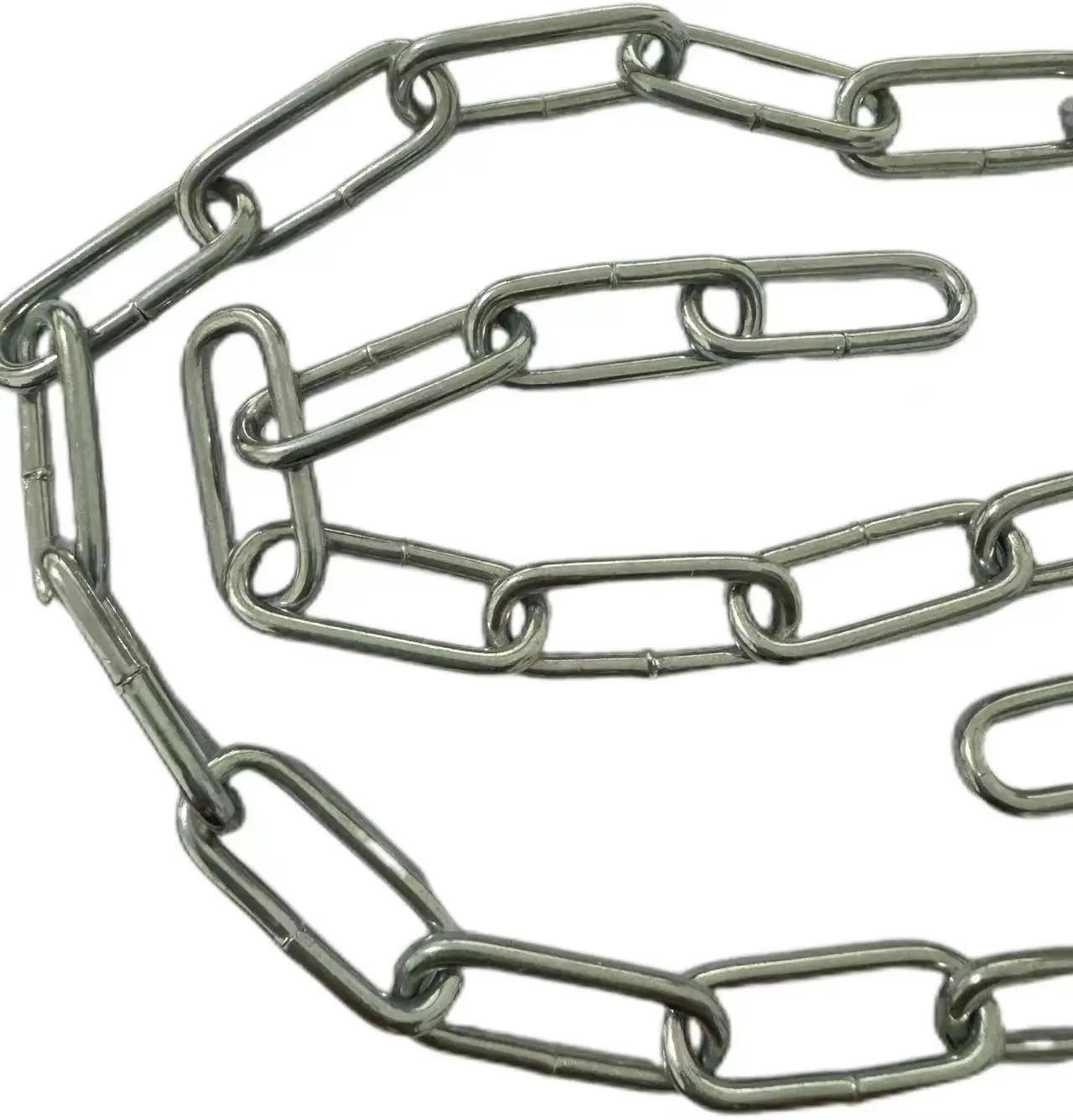 Hot Sale Manufacture Supply Industrial Lifting Steel Standard Galvanized ZINC Q235 5mm  Long Link Chain