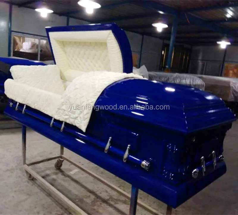 China blue emperor caskets wholesale coffin casket